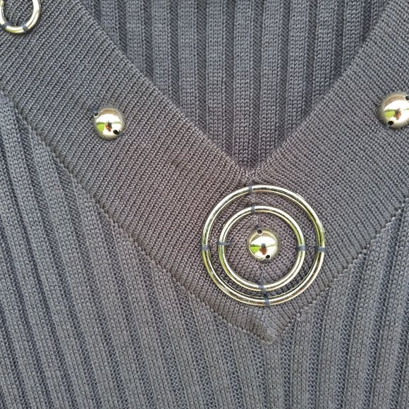 R.Q.T. SHORT SLEEVE RIBBED V-NECK STRETCH RN5789 - Picture 3 of 8